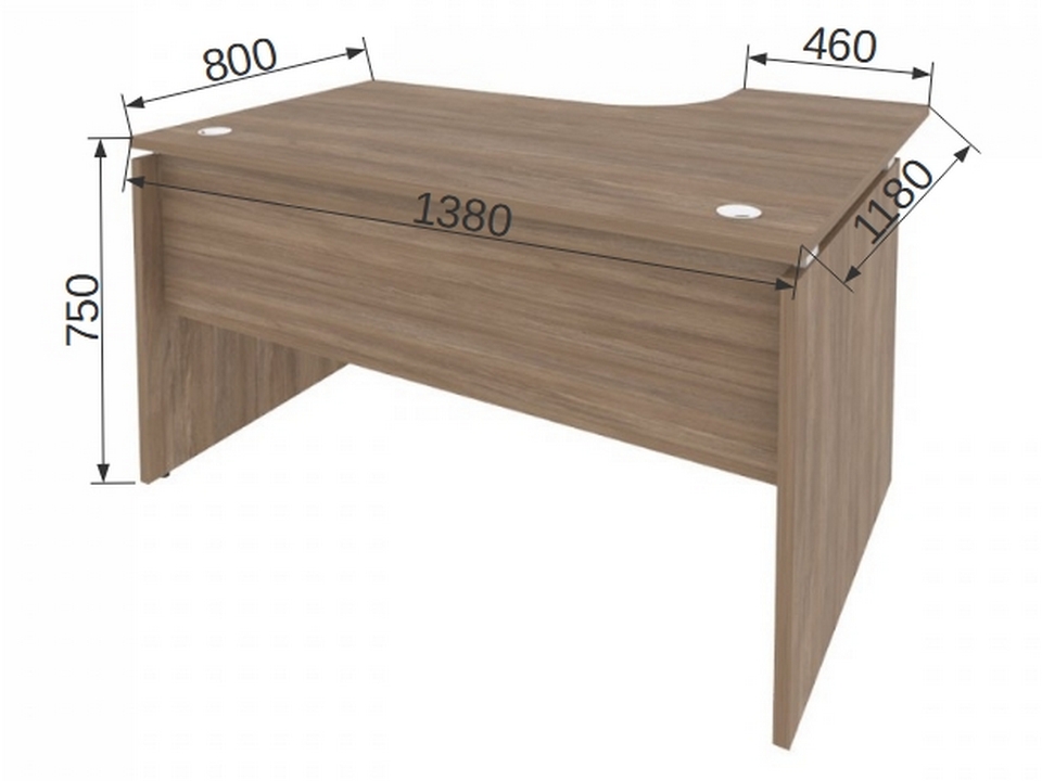 Офисная мебель для персонала ONIX O.SA-3L Стол эргономичный левый