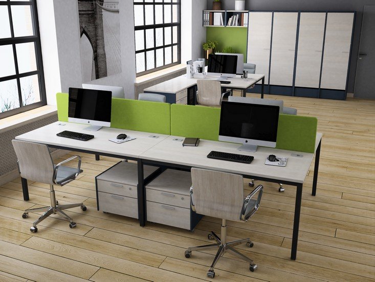 Стол с перегородками для 4 сотрудников Инновация - вид 15