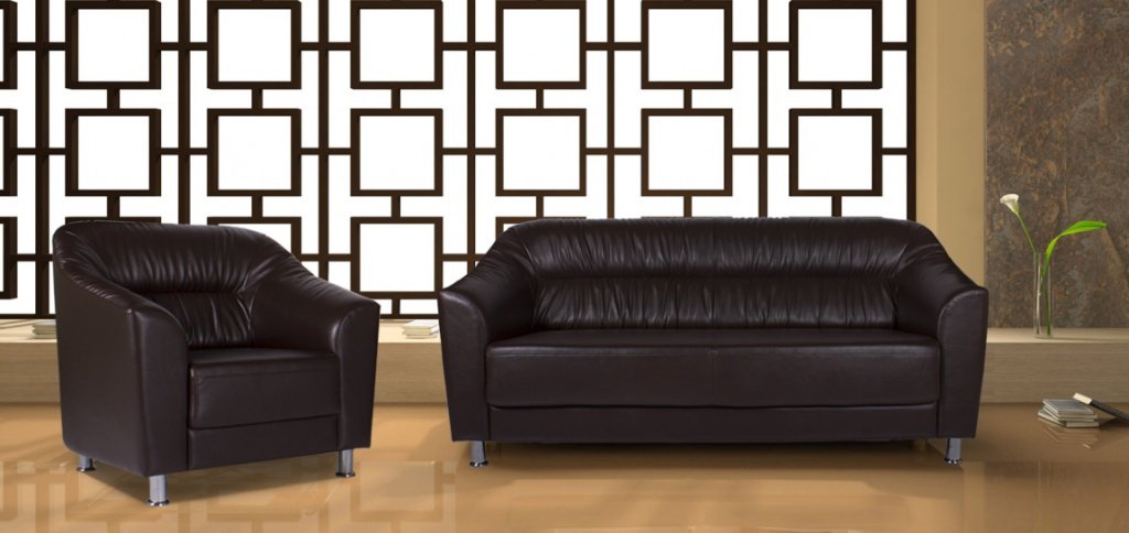 Кожаный офисный диван Райт - вид 4